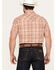 Image #4 - Pendleton Men's Frontier Plaid Print Short Sleeve Snap Western Shirt, Rust Copper, hi-res
