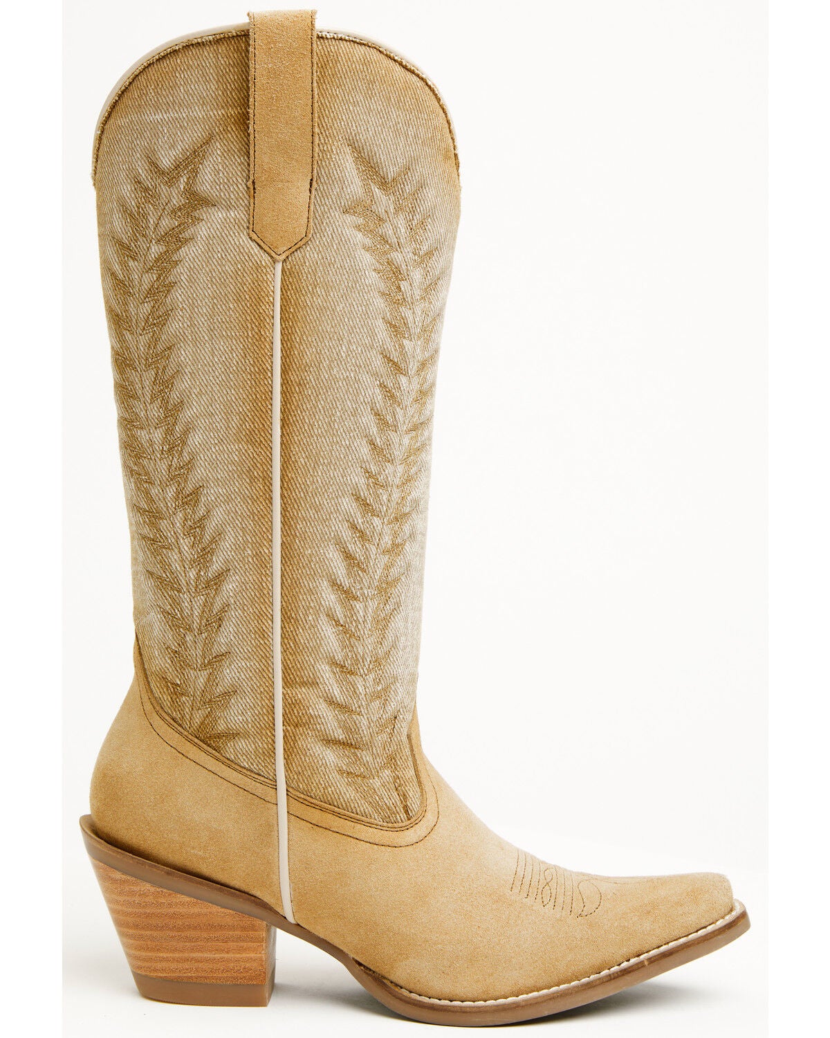 Image #2 - Idyllwind Women's Sawtelle Denim Tall Western Boots - Snip Toe, Tan, hi-res
