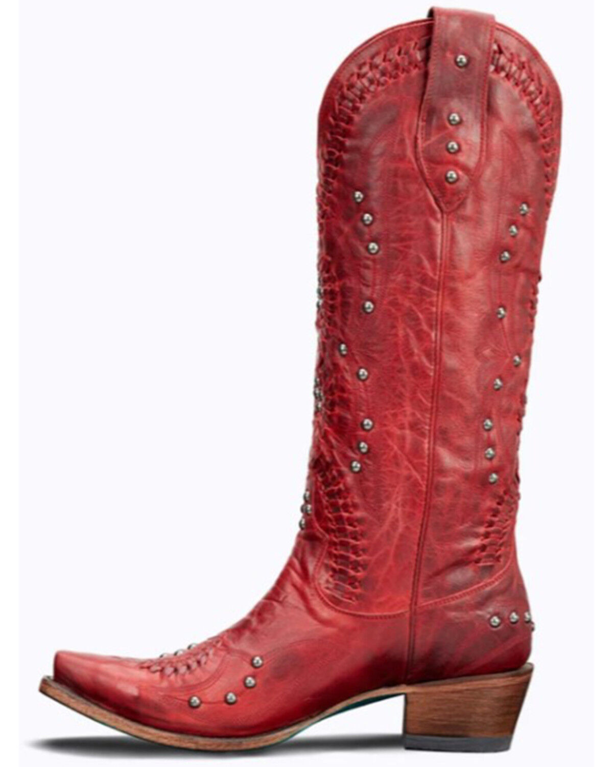 Image #2 - Lane Women's Cossette Tall Western Boots - Snip Toe, Ruby, hi-res