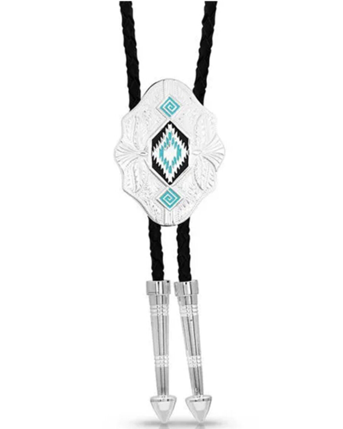 Image #1 - Montana Silversmiths Women's Southwest Skies Scalloped Bolo Tie, Turquoise, hi-res