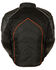 Image #3 - Milwaukee Leather Men's Combo Leather Textile Mesh Racer Jacket - 4X, Black/orange, hi-res