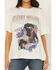 Image #3 - Wrangler X Lainey Wilson Women's Girlfriend Short Sleeve Graphic Tee, White, hi-res