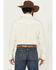 Image #4 - Wrangler Men's Tonal Long Sleeve Snap Western Shirt, Cream, hi-res
