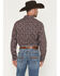 Image #4 - Ariat Men's Wallace Paisley Print Long Sleeve Button-Down Western Shirt, Navy, hi-res