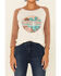 Rock & Roll Denim Women's Brown & Ivory Desert Rose Graphic Raglan Tee , Brown, hi-res