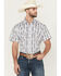 Image #1 - Rodeo Clothing Men's Southwestern Print Short Sleeve Snap Western Shirt, White, hi-res