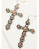 Image #2 - Shyanne Women's Oversized Cross Drop Earrings, Pink, hi-res