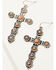 Image #2 - Shyanne Women's Oversized Cross Drop Earrings , Pink, hi-res