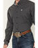 Cinch Men's Geo Print Long Sleeve Button-Down Western Shirt - Big, Dark Blue, hi-res