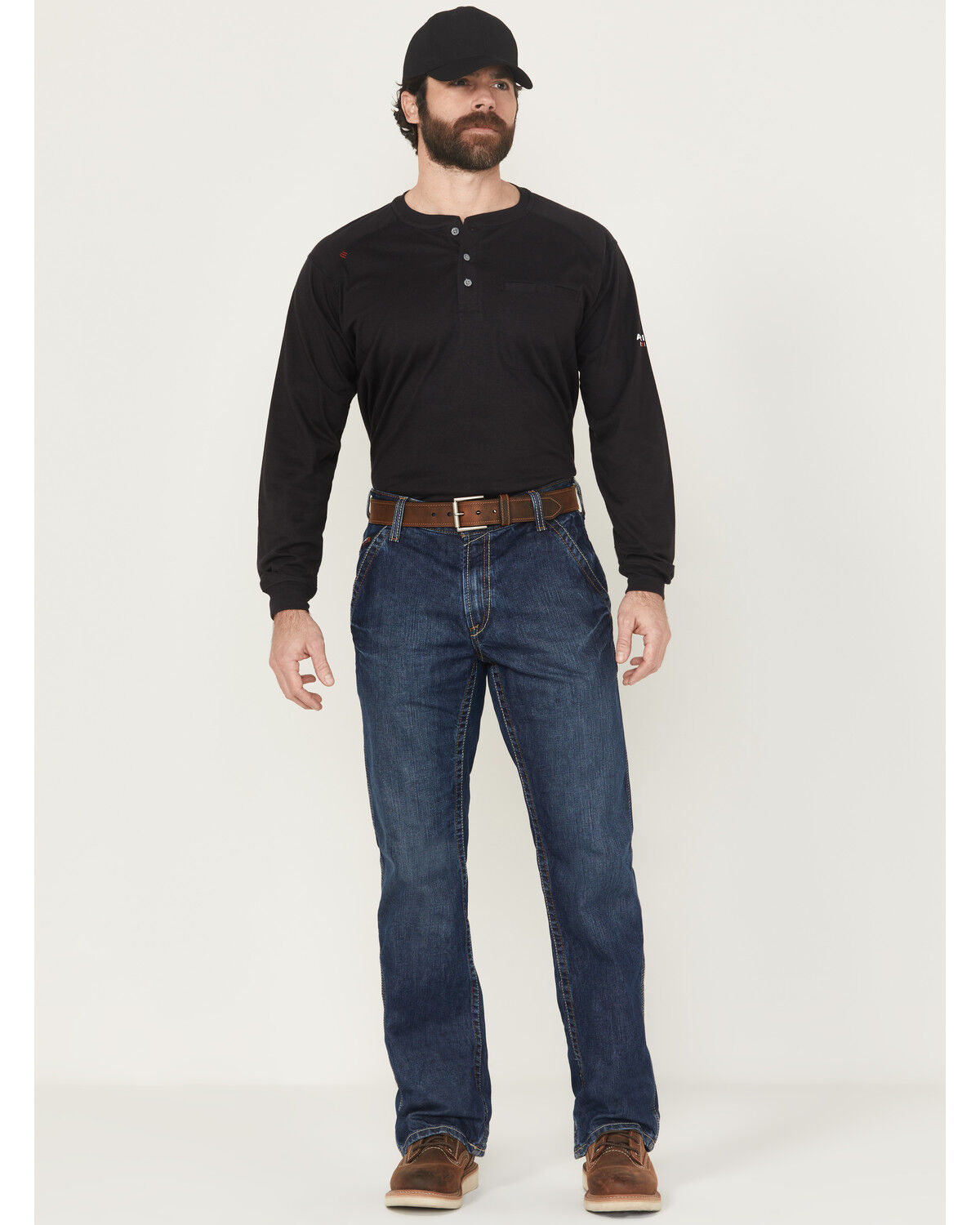 Image #1 - Ariat Men's FR M4 Relaxed Workhorse Relaxed Fit Bootcut Jeans, Denim, hi-res