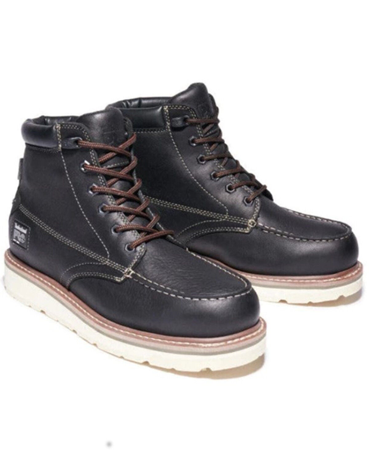 Image #1 - Timberland PRO Men's 6" Gridworks Waterproof Work Boots - Moc Toe, Black, hi-res