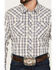 Wrangler Men's Plaid Print Long Sleeve Snap Western Shirt, Grey, hi-res