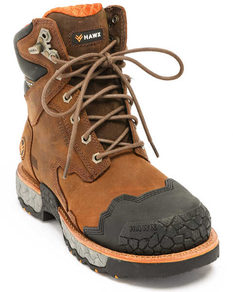 Hawx Men's 6" Legion Work Boots - Steel Toe, Brown, hi-res