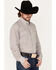 George Strait by Wrangler Men's Lone Sleeve Button Down Print Western Shirt, Red, hi-res