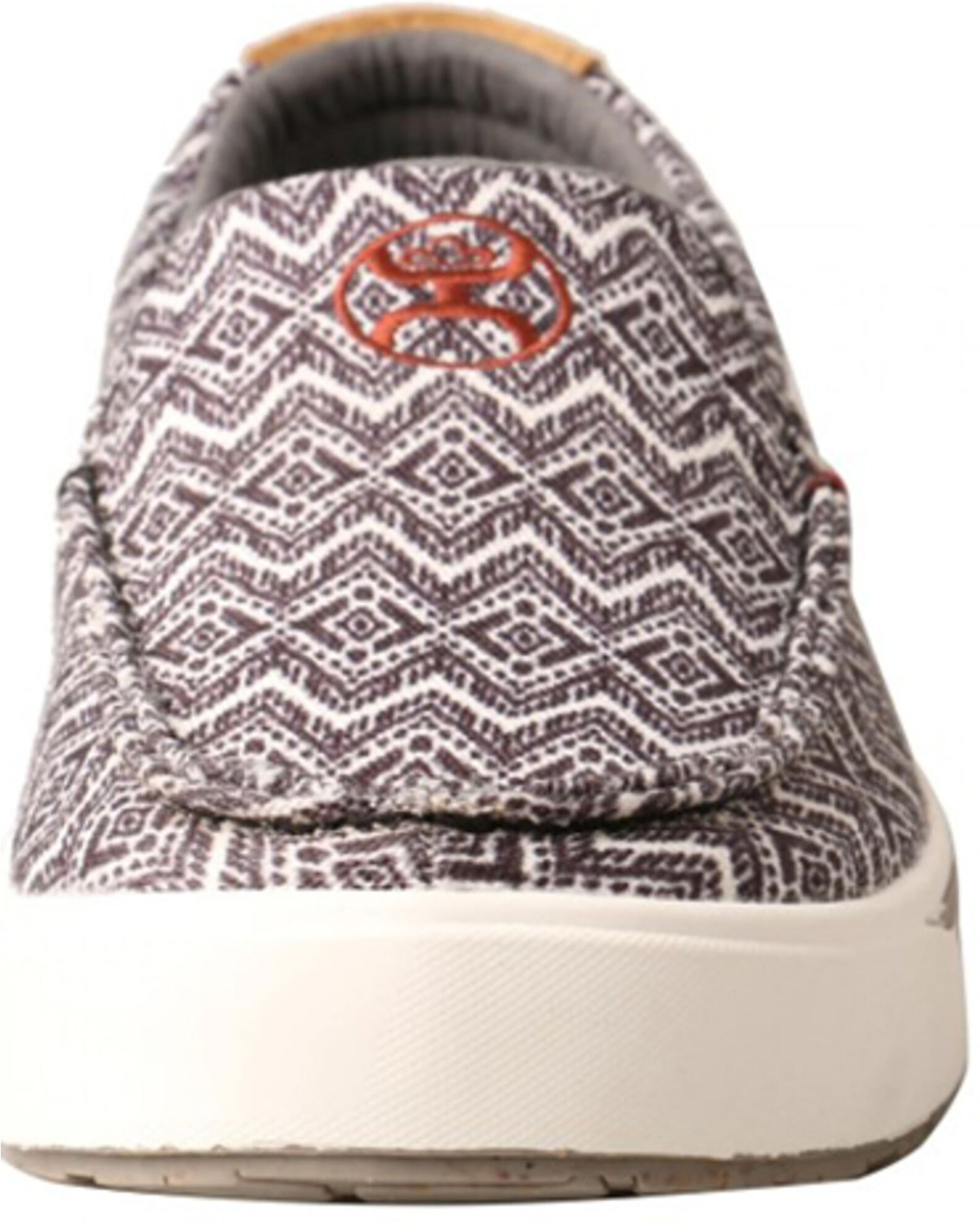 Image #4 - Hooey by Twisted X Men's Southwestern Print Slip-On Lopers, Black/white, hi-res