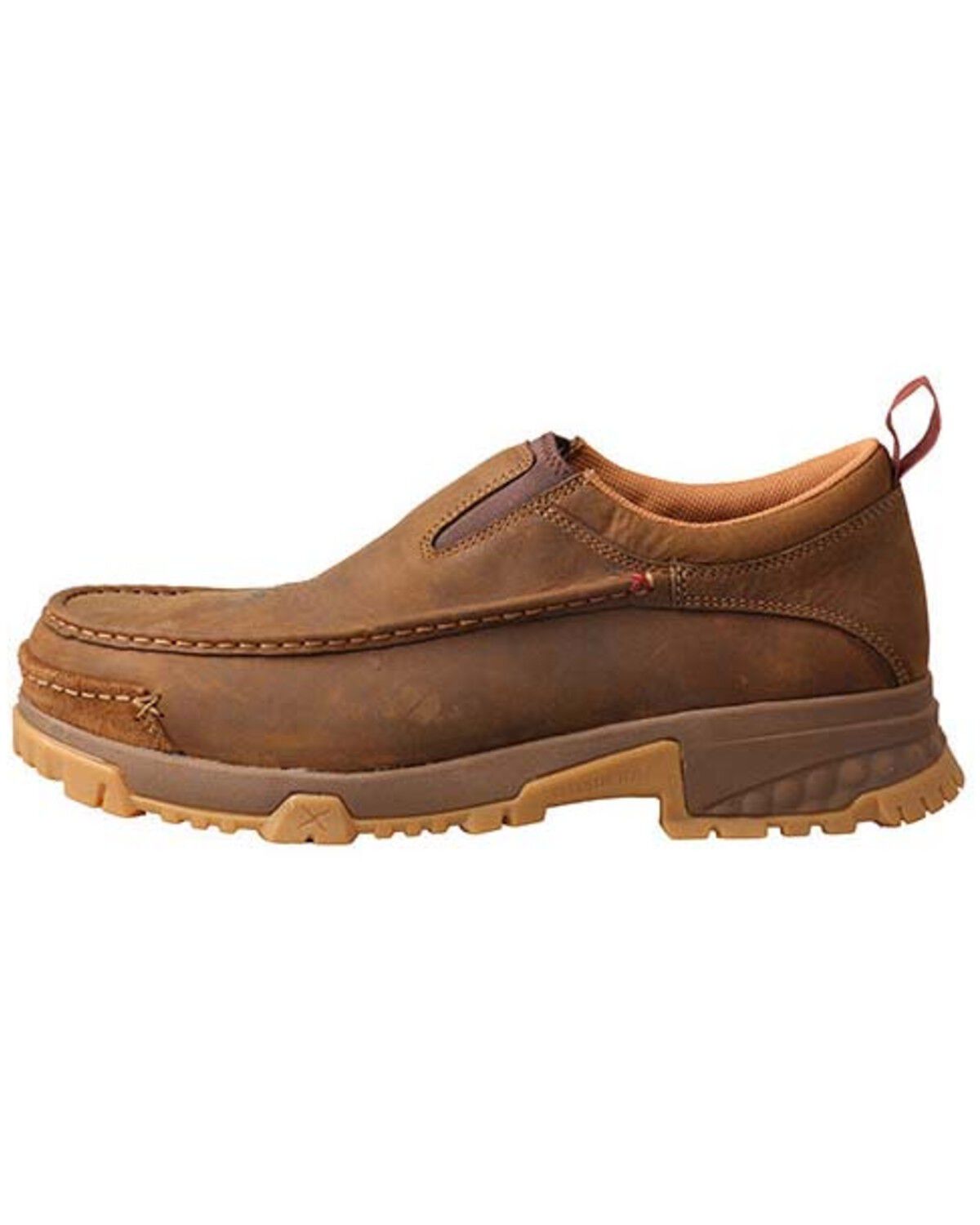 Image #2 - Twisted X Men's CellStretch Work Shoes - Composite Toe, Distressed Brown, hi-res
