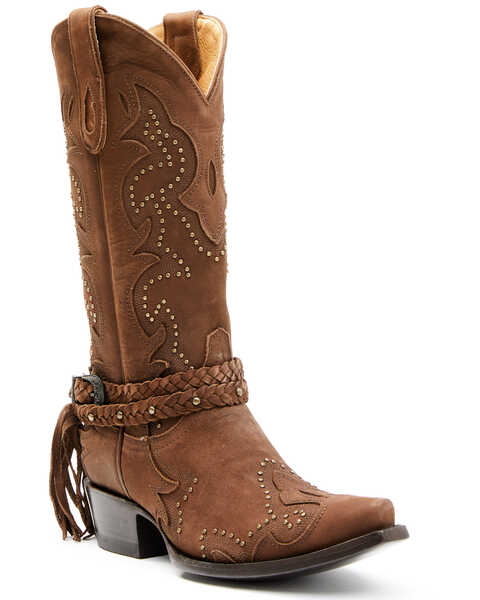Idyllwind Women's Barfly Brown Western Boots - Snip Toe, Brown, hi-res