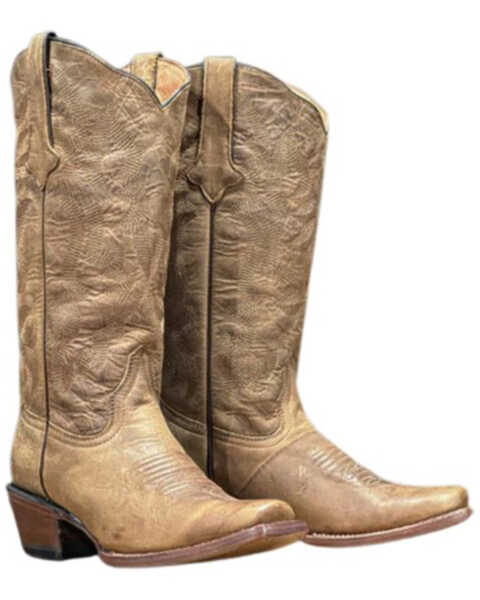Tanner Mark Women's The Ember Western Boots - Square Toe , Cognac, hi-res