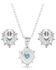 Image #2 - Montana Silversmiths Women's Royal Heart Opal Jewelry Set, Silver, hi-res