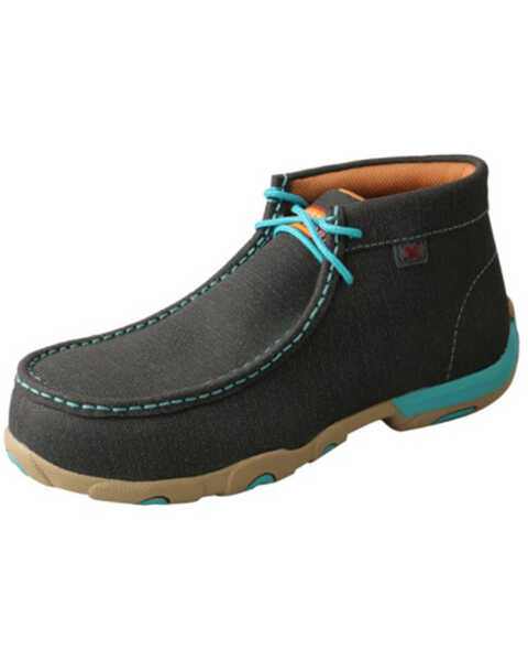 Twisted X Women's Work Chukka Driving Mocs - Composite Toe, Teal, hi-res