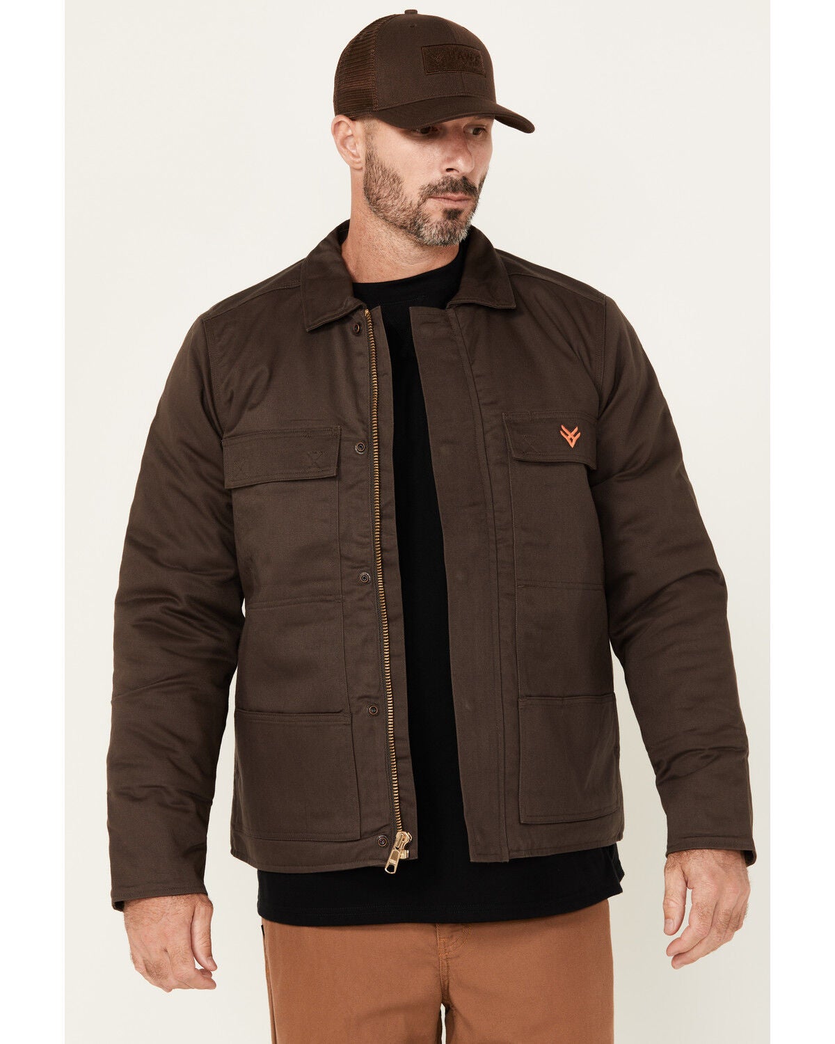 Image #1 - Hawx Men's FR Solid Car Coat, Brown, hi-res
