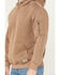 Image #3 - Thorogood Men's Snap Neck Hooded Sweatshirt, Lt Brown, hi-res