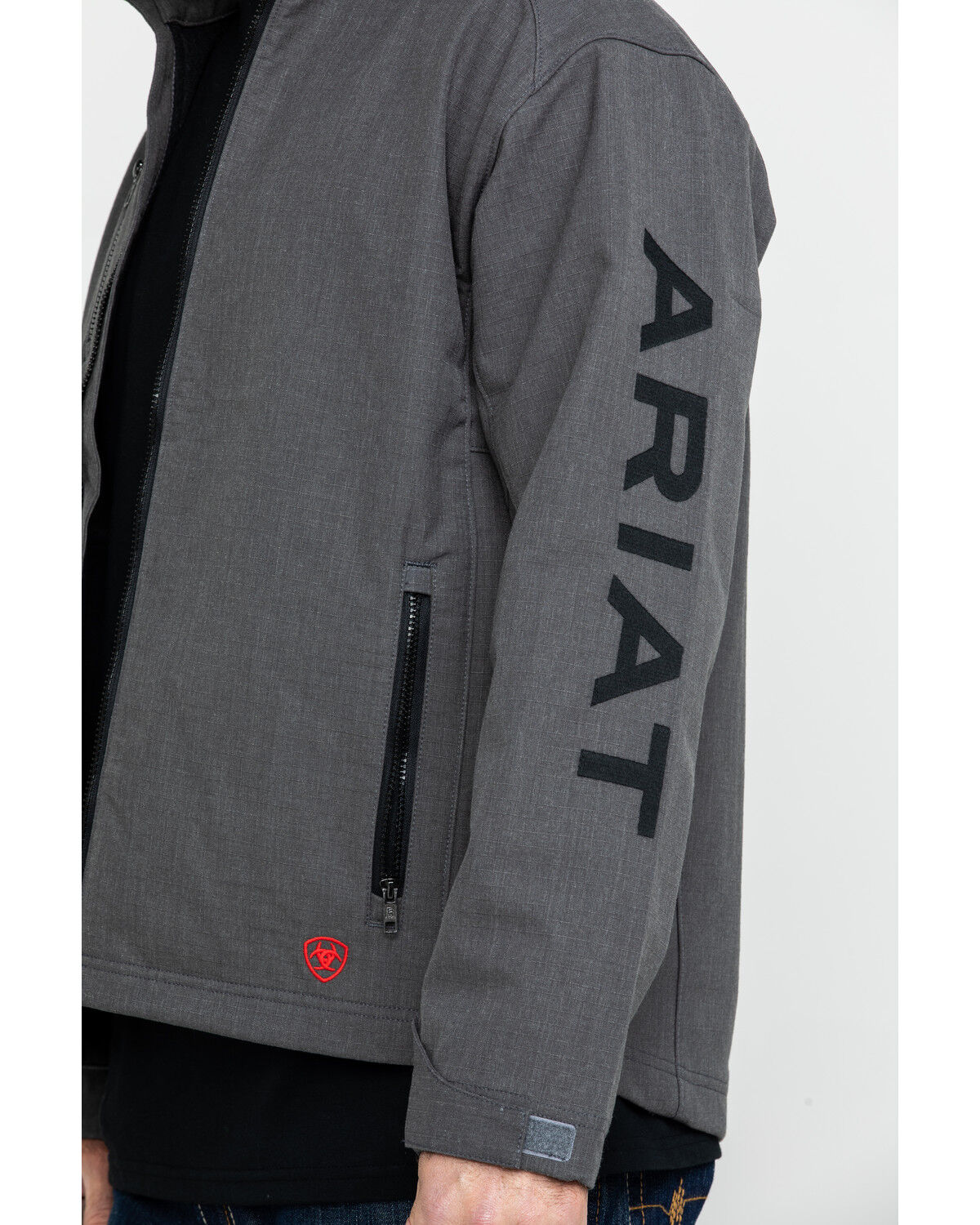 Image #4 - Ariat Men's FR Team Logo Work Jacket, Grey, hi-res