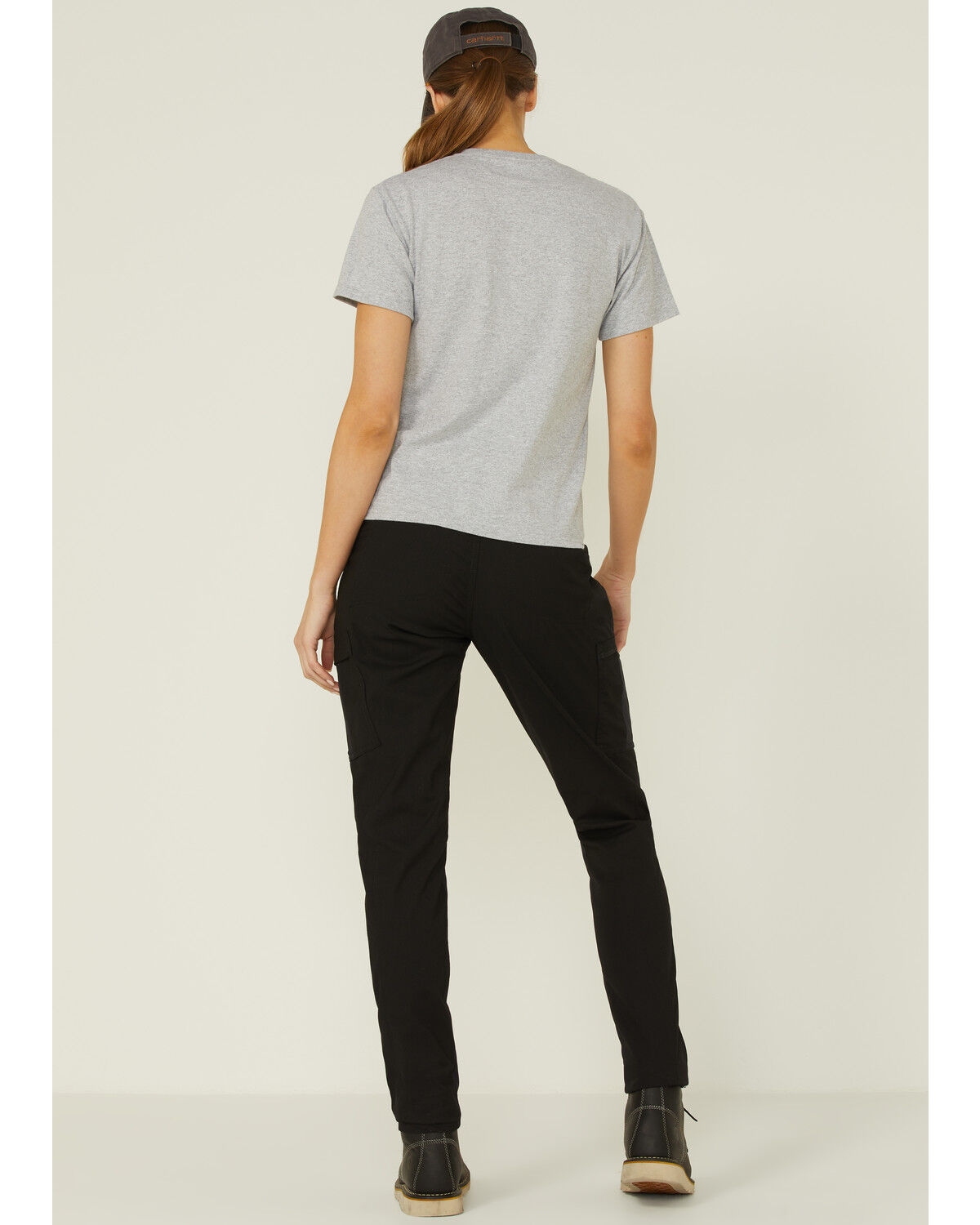 Image #4 - Ariat Women's Rebar™ DuraStretch™ Ripstop Cargo Straight Leg Pants, Black, hi-res