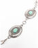 Image #3 - Shyanne Women's Turquoise Concho Link Belt, Silver, hi-res