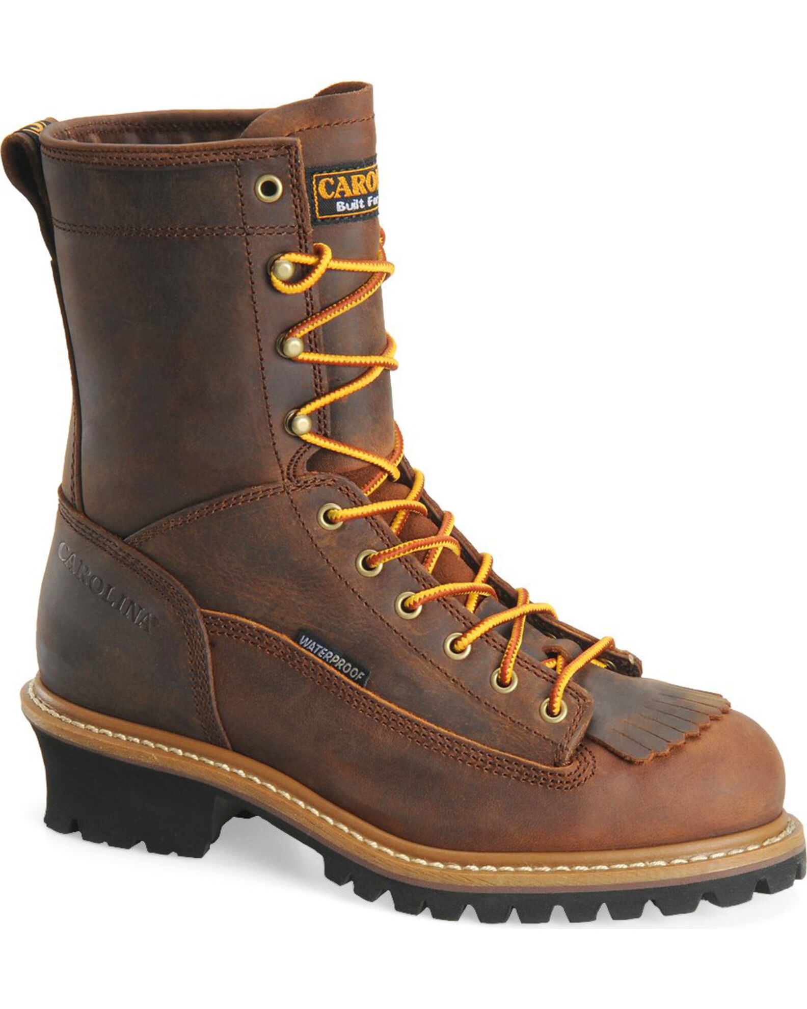 Carolina Men s Waterproof Lace to Toe Logger Boots Steel Toe