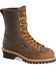 Image #1 - Carolina Men's Waterproof Lace-to-Toe Logger Boots - Steel Toe, Brown, hi-res