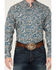 Image #3 - Ariat Men's Cedric Paisley Print Long Sleeve Snap Western Shirt, Blue, hi-res