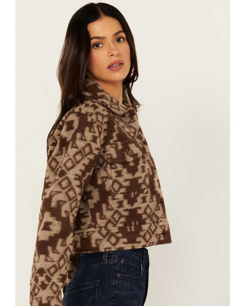 Image #2 - Shyanne Women's Cropped Southwestern Print Jacket , Medium Brown, hi-res