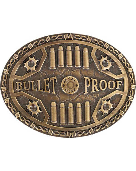Cody James Men's Bullet Proof Belt Buckle, Medium Brown, hi-res