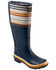 Image #1 - Pendleton Women's Bridger Stripe Tall Rain Boots - Round Toe, Navy, hi-res