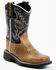 Image #1 - Old West Boys' Leather Work Rubber Western Boots - Square Toe, , hi-res