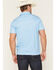 Image #4 - Rock & Roll Denim Men's Geo Print Short Sleeve Button-Down Stretch Polo, Blue, hi-res