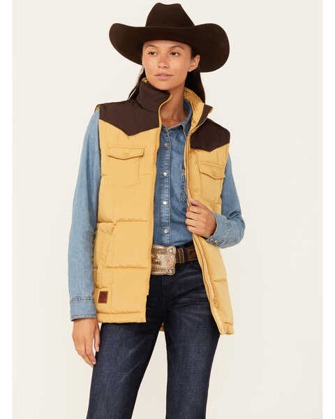 Image #1 - Kimes Ranch Women's Wyldfire Color Block Vest , Mustard, hi-res