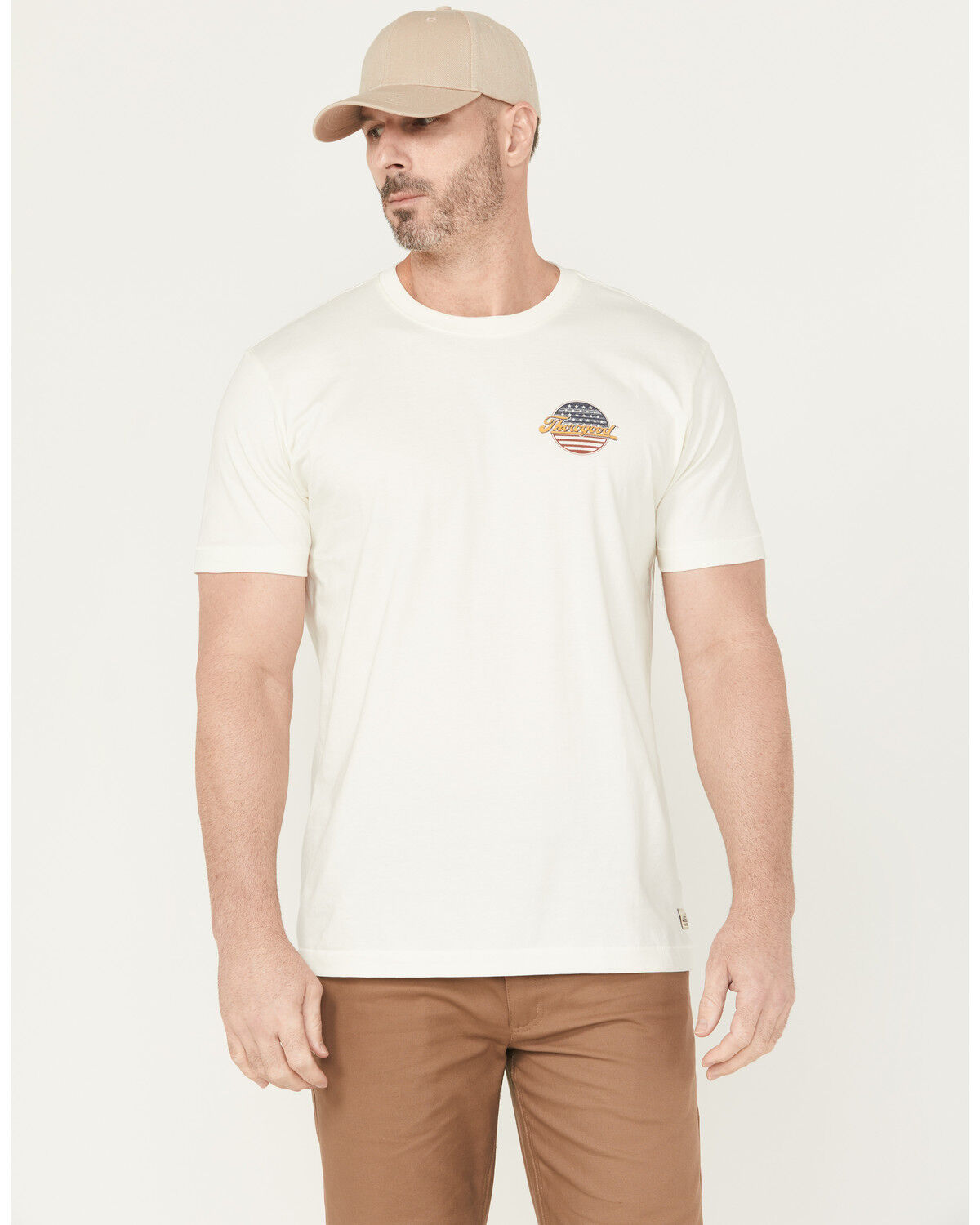 Image #2 - Thorogood Men's Freedom Eagle Short Sleeve Graphic Work T-Shirt, White, hi-res