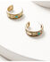 Image #1 - Lainey Wilson Women's Southwestern Hoop Earrings, Gold, hi-res