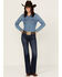 Image #1 - Wrangler Retro Women's Gabriella Dark Wash High Rise Stretch Trouser Jeans , Dark Wash, hi-res