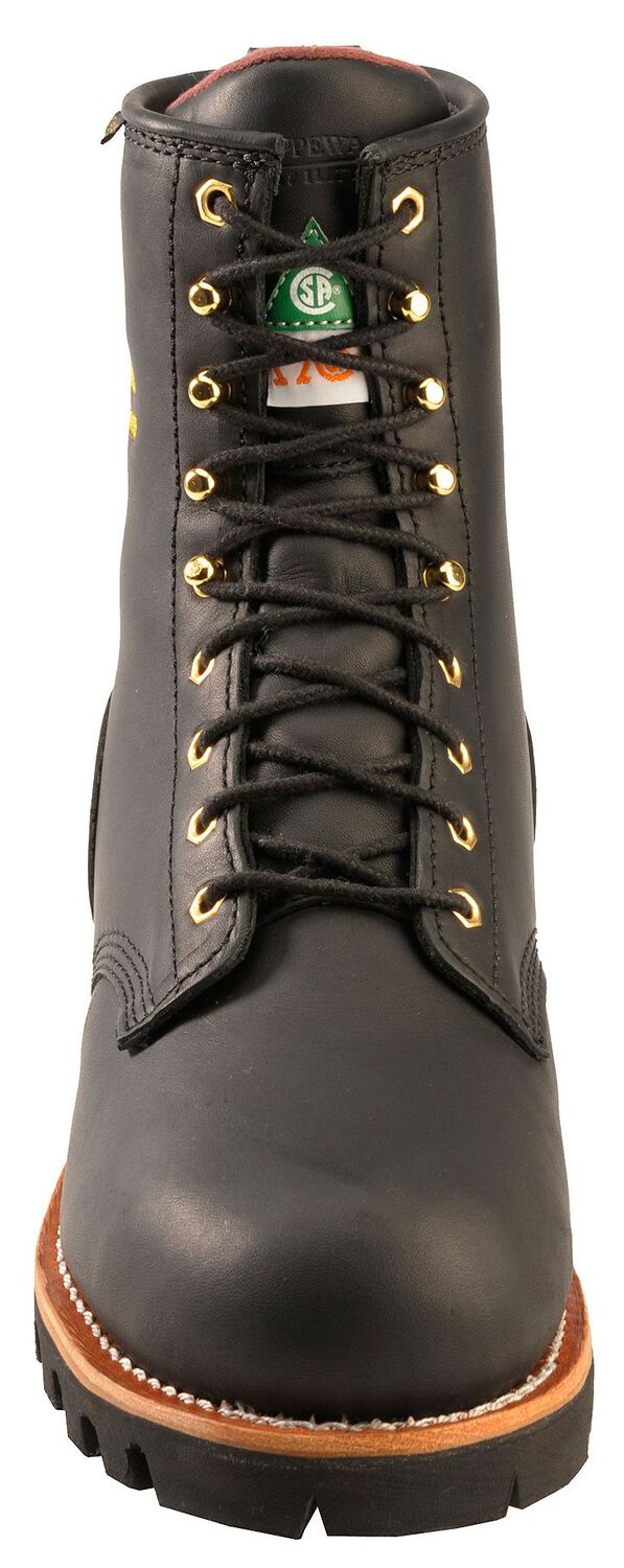 Image #4 - Chippewa Women's Oiled Waterproof & Insulated Logger Boots - Steel Toe, Black, hi-res