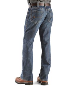 Ariat Men's Flint Flame Resistant Bootcut Work Jeans, Denim, hi-res