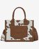 Image #2 - Wrangler Women's Cow Print Crossbody Tote, Brown, hi-res