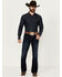 Image #1 - Blue Ranchwear Men's Carbon Dark Wash Slim Bootcut Stretch Denim Jeans, Dark Wash, hi-res