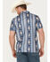 Rock & Roll Denim Men's Southwestern Print Short Sleeve Polo, Blue, hi-res