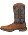 Image #3 - Durango Men's Rebel Pull On Western Performance Boots - Broad Square Toe, Chocolate, hi-res
