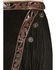 Kobler Leather Women's Tooled Leather & Fringe Sedona Suede Skirt, Black, hi-res