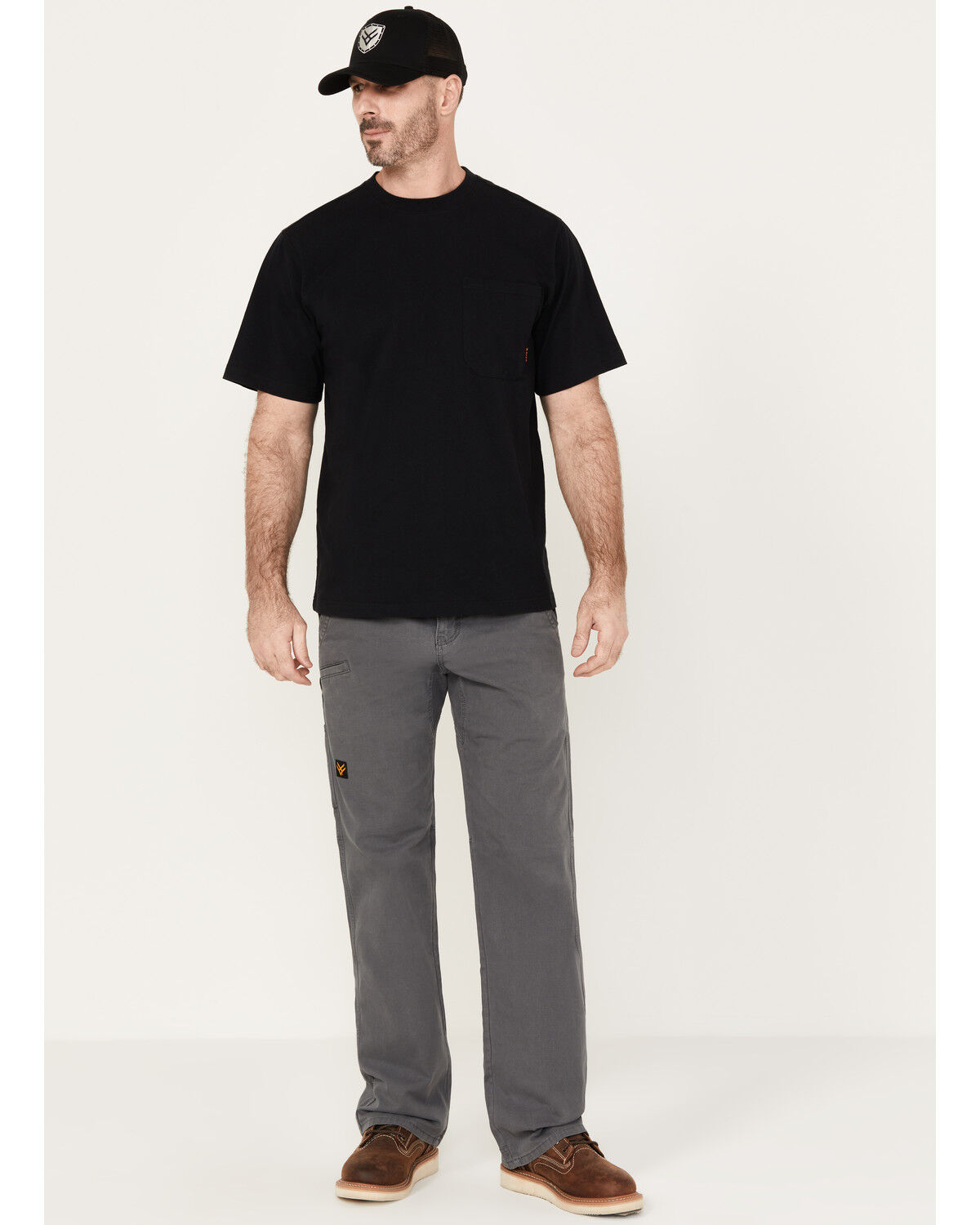 Image #1 - Hawx Men's Tillman Weathered Duck Work Pants, Charcoal, hi-res