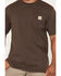 Image #3 - Carhartt Men's Iconic Short Sleeve Pocket Work Shirt, Brown, hi-res